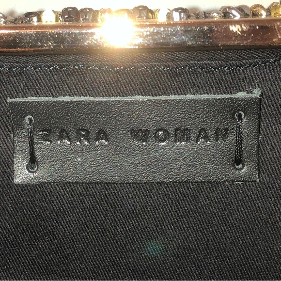 ❌SOLD❌Zara woman rhinestone embellish clutch bag - Picture 7 of 7